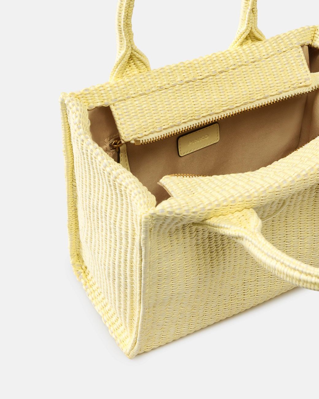 Pinko Metallic Beach Small Shopping Tote
