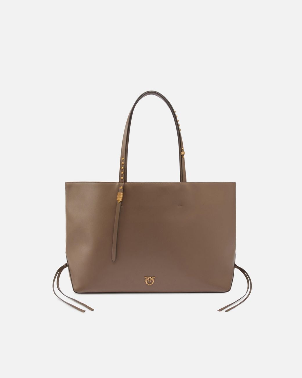 Pinko Multicolor Medium Leather Shopper Bag With Metal Details