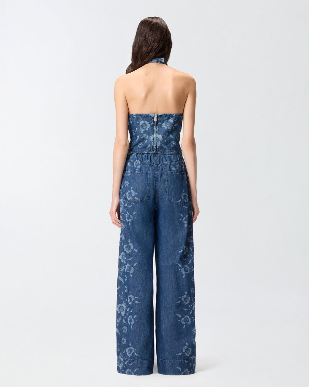 Pinko Blue Floral Denim Top