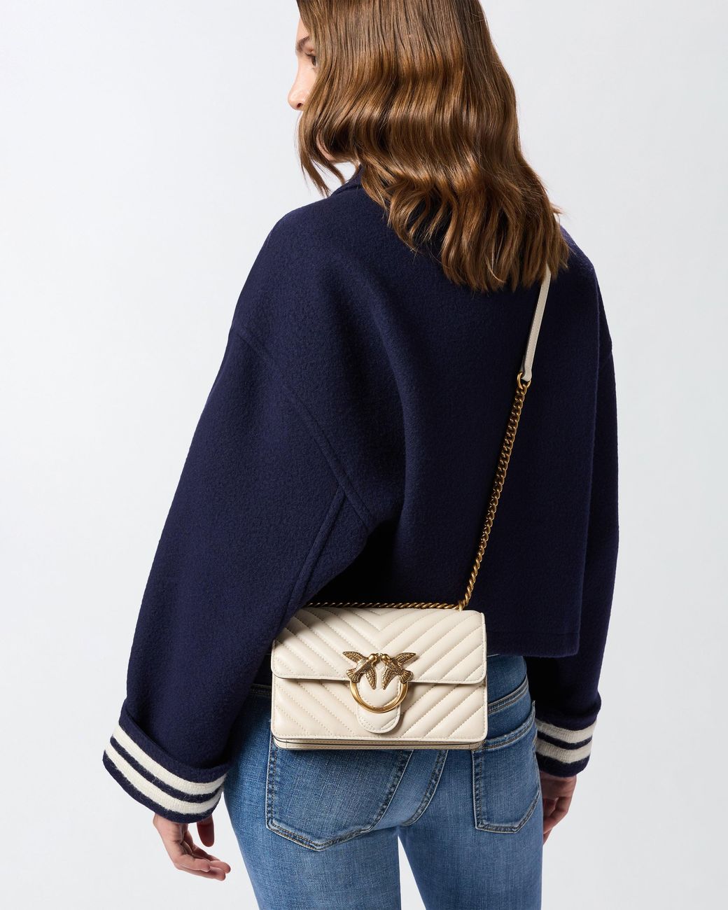 Pinko Natural Mini Love Bag One Chevron