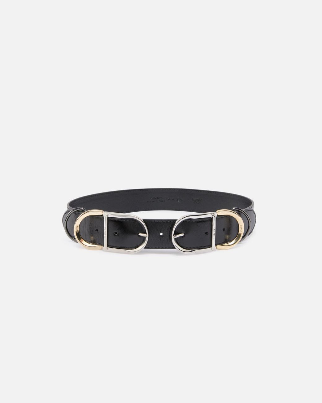 Pinko White Shiny Leather Belt With Metal Loops, 4 Cm