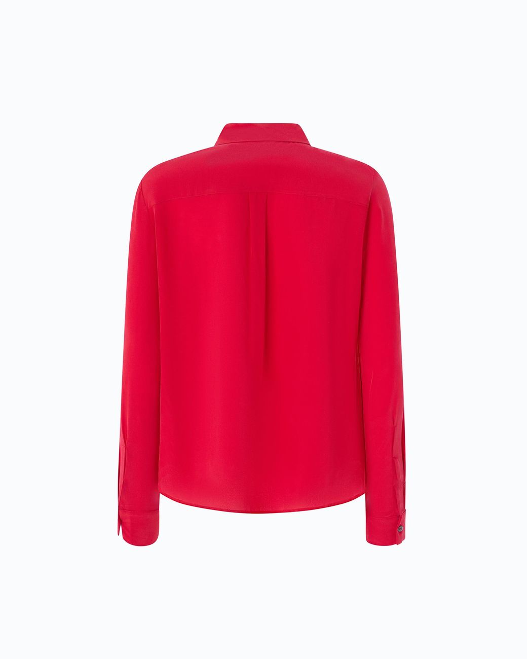 Pinko Red Sand-Wash Silk Shirt