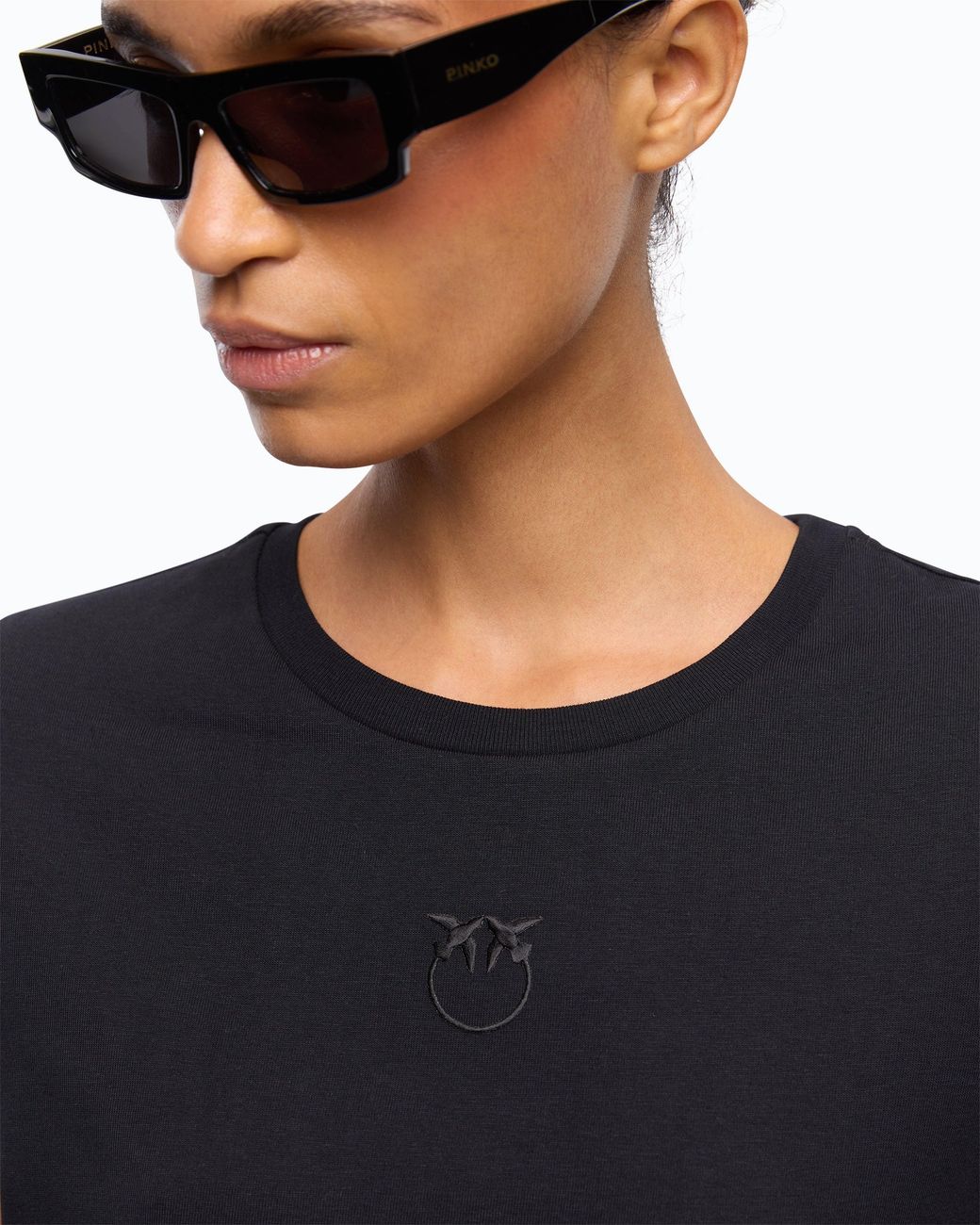 Pinko Blue T-Shirt With Love Birds Logo