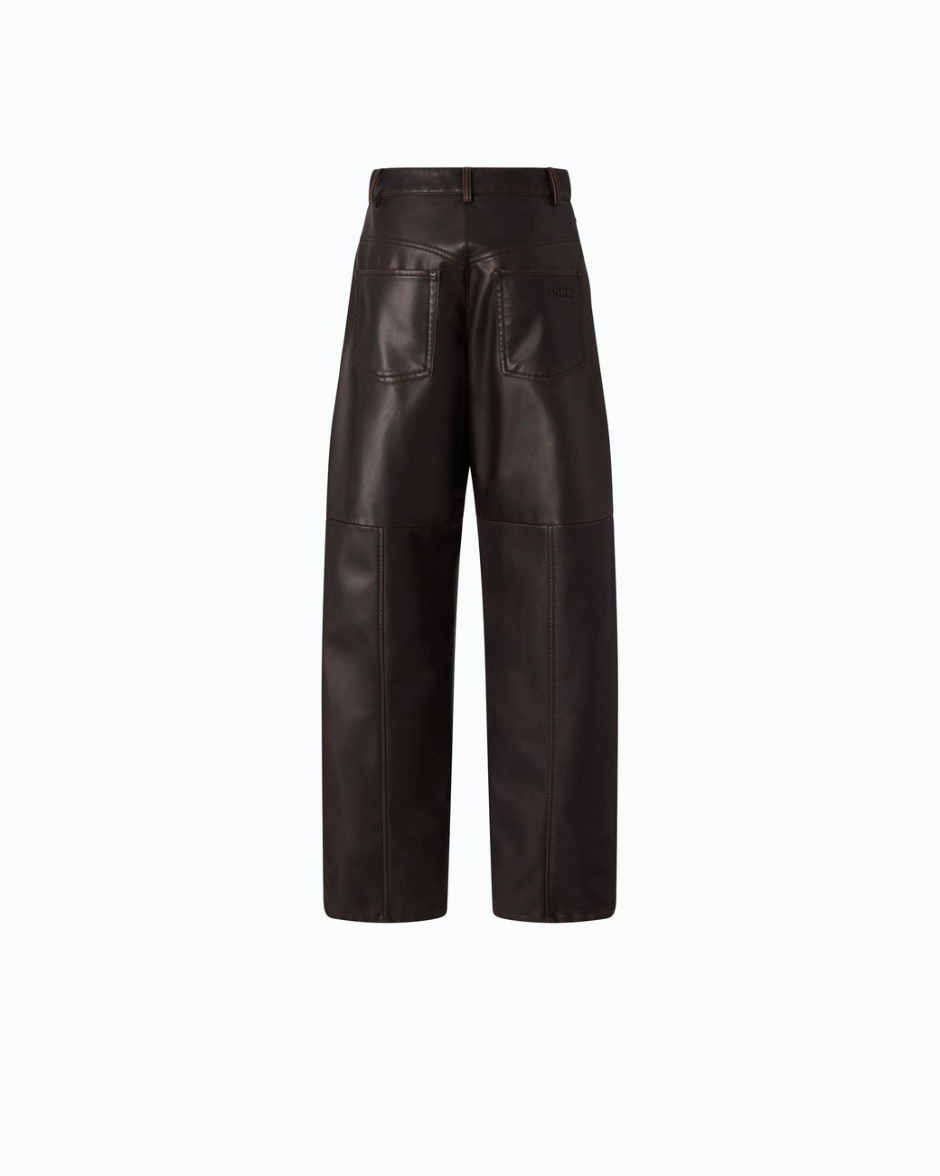 Pinko Brown Barrel-Fit Trousers