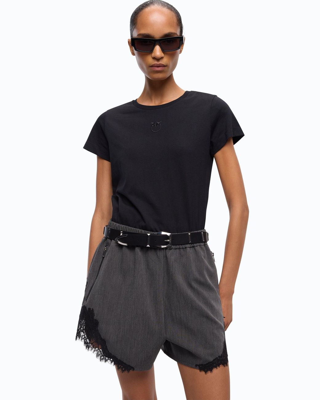 Pinko Blue T-Shirt With Love Birds Logo