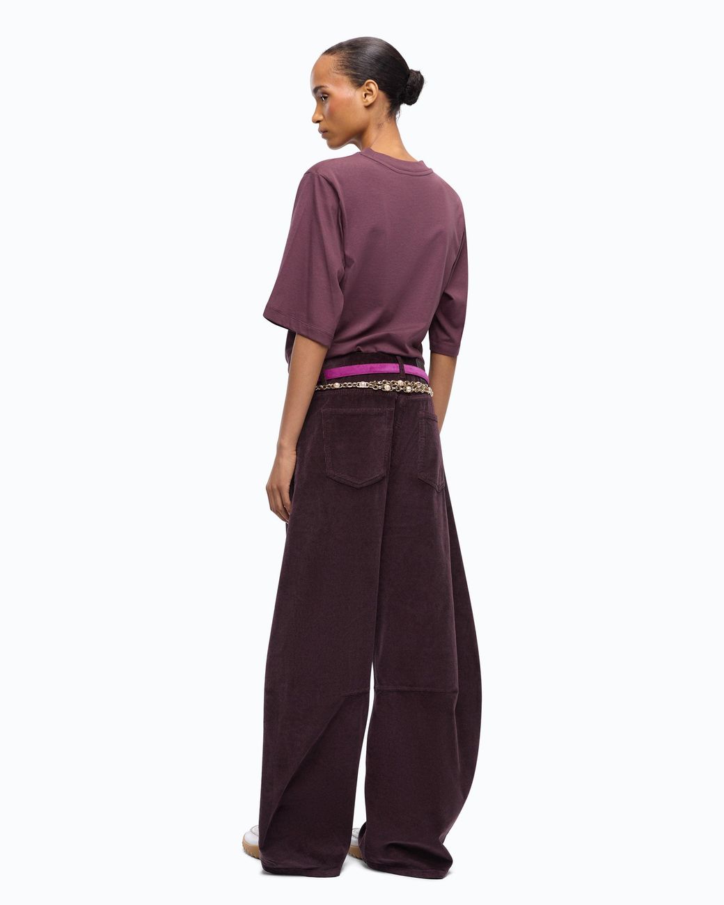 Pinko Blue Barrel-Fit Corduroy Trousers