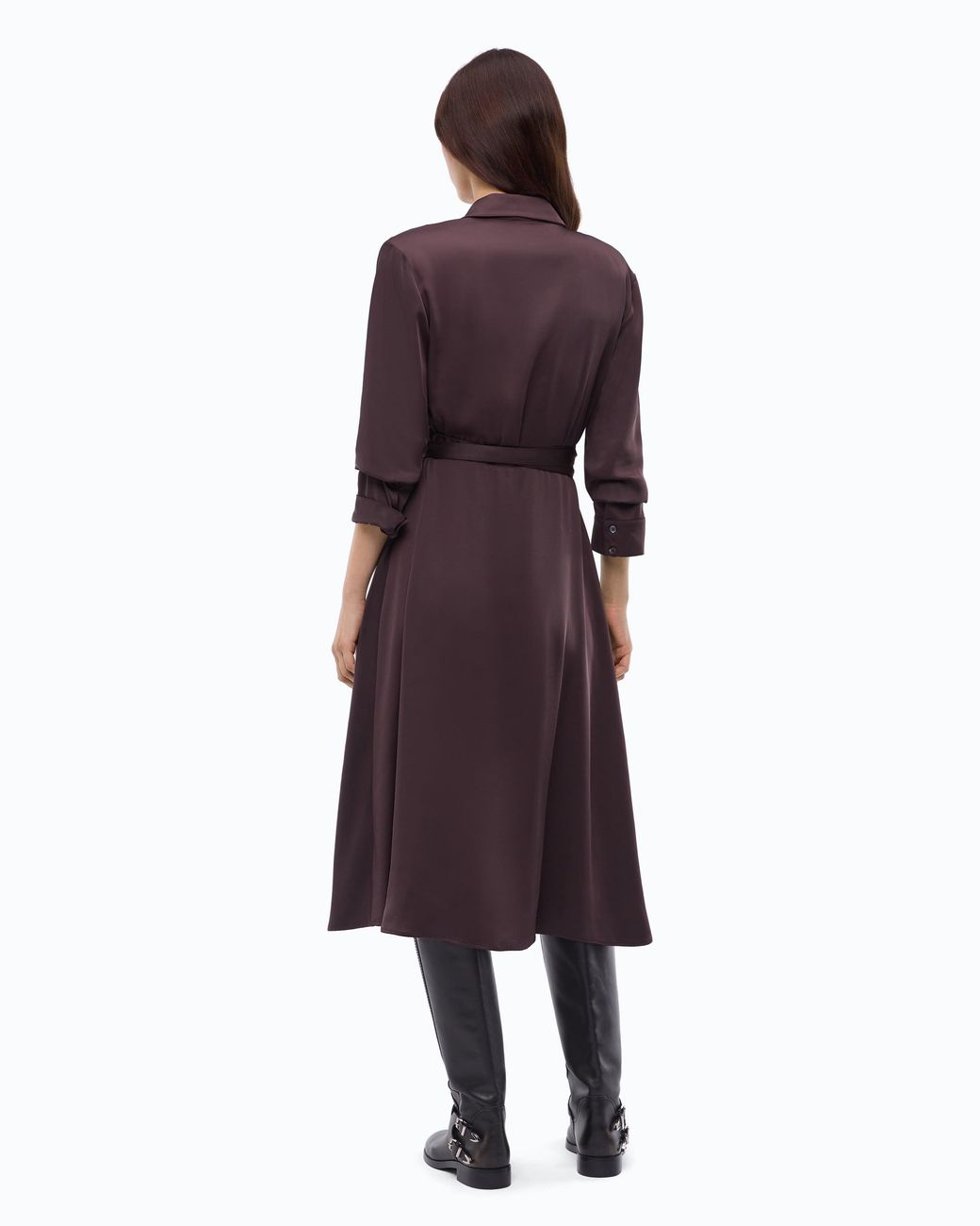 Pinko Purple Midi Wrap Dress With Belt