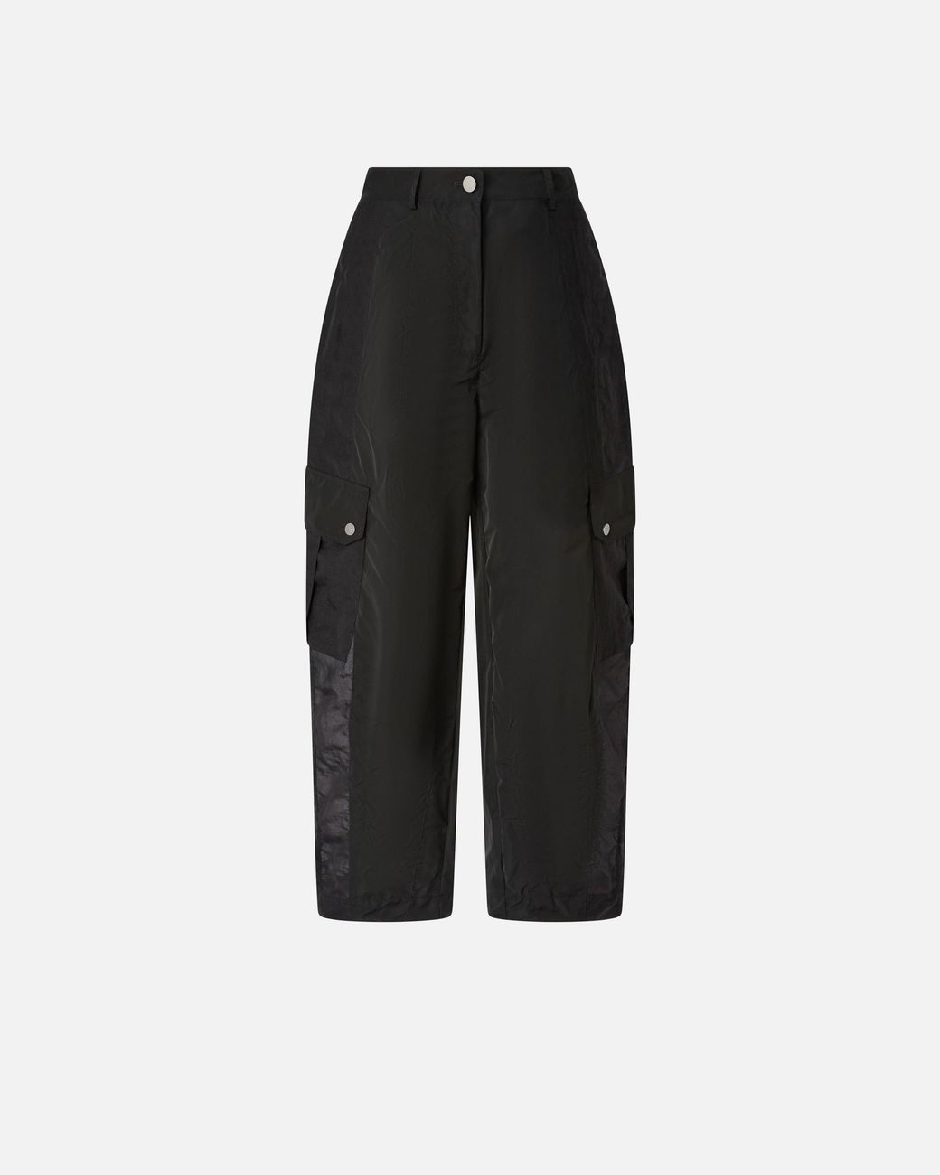 Pinko Black Workwear Trousers With Sheer Inserts