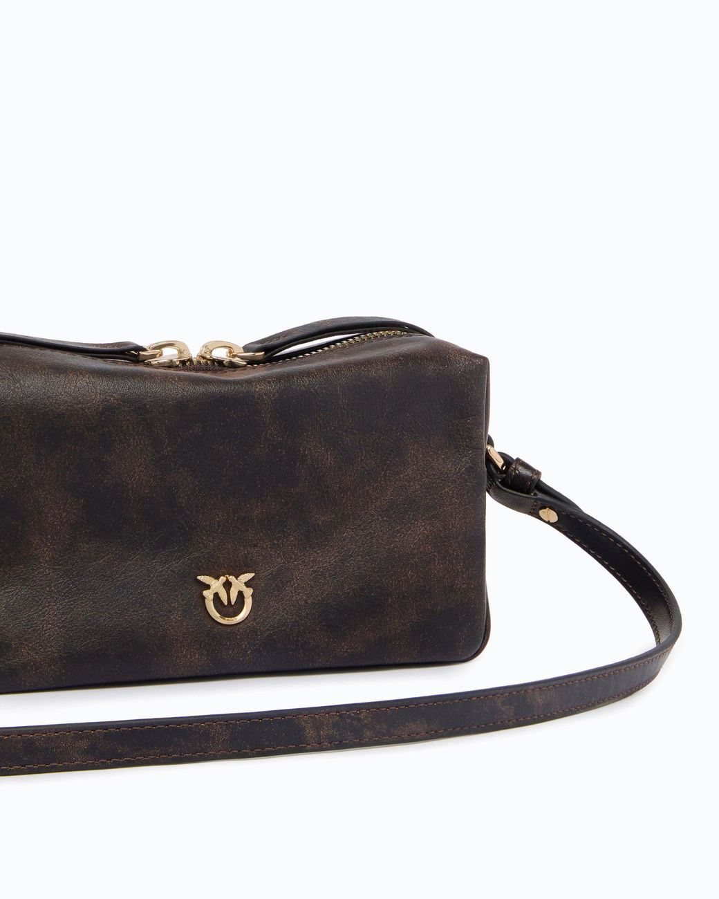 Pinko White Mini Crossbody Boston Bag