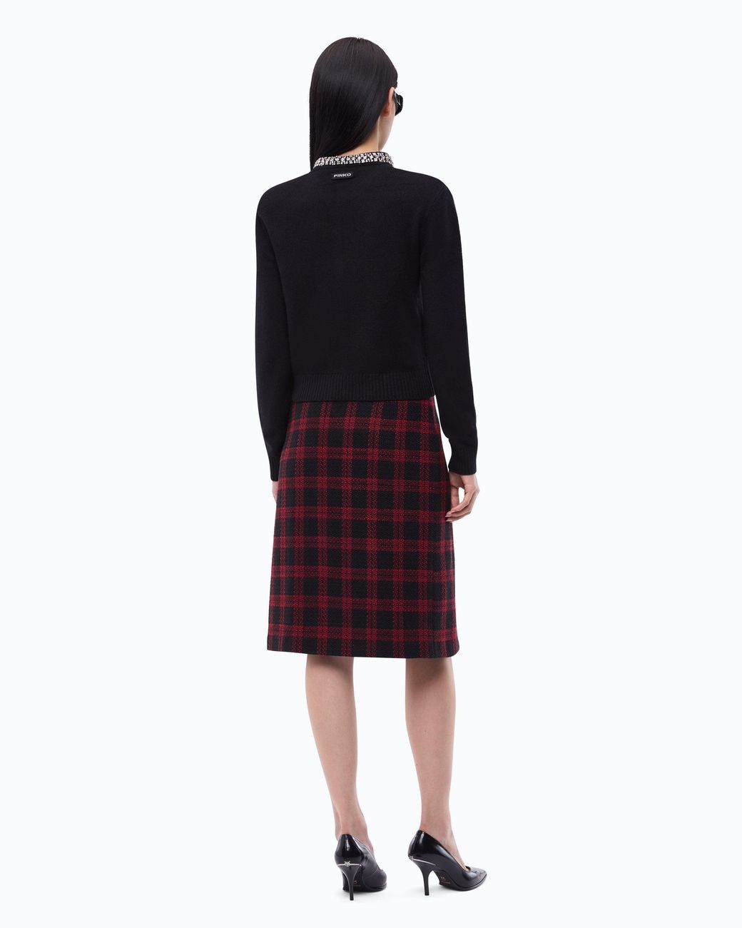 Pinko Black Cardigan With Jewel Collar