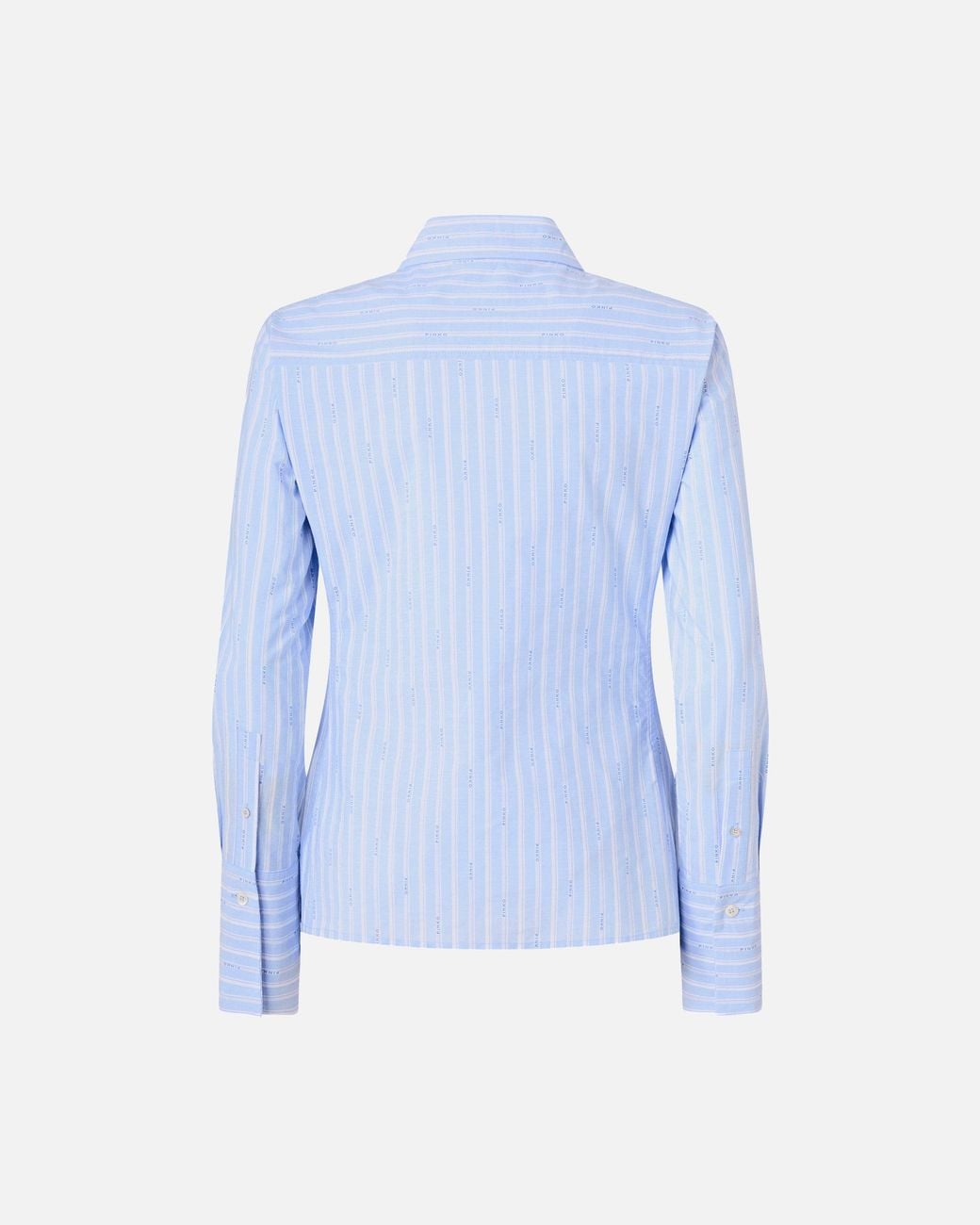 Pinko Blue Striped Cotton Shirt With Logo