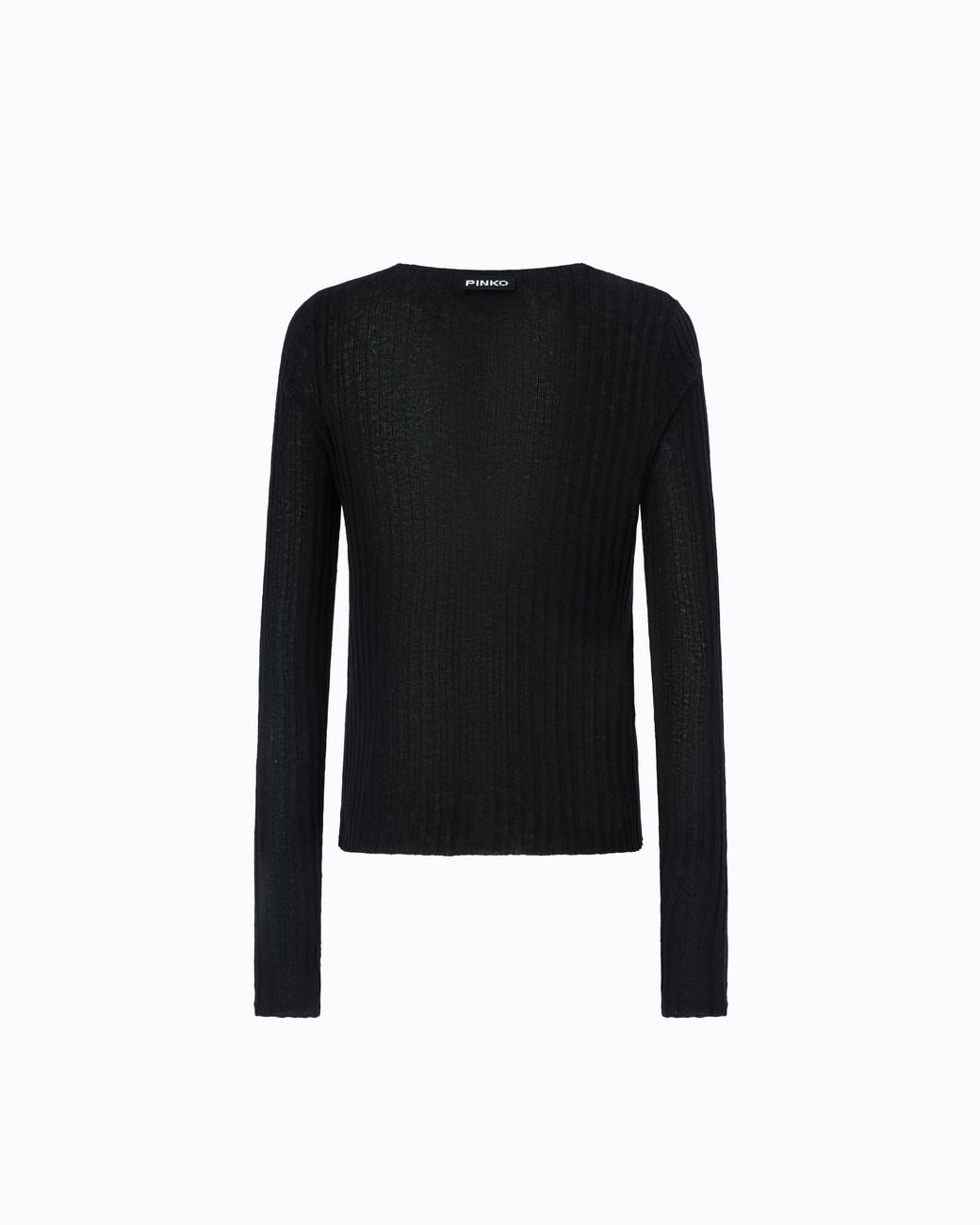 Pinko Black Ribbed Cardigan With Buttons