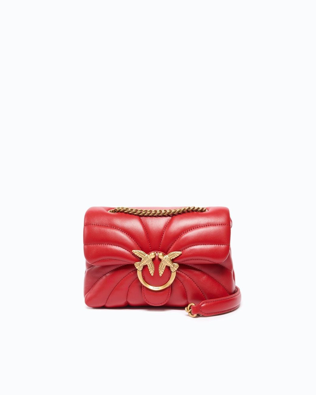 Pinko Red Small Love Puff Crossbody Bag