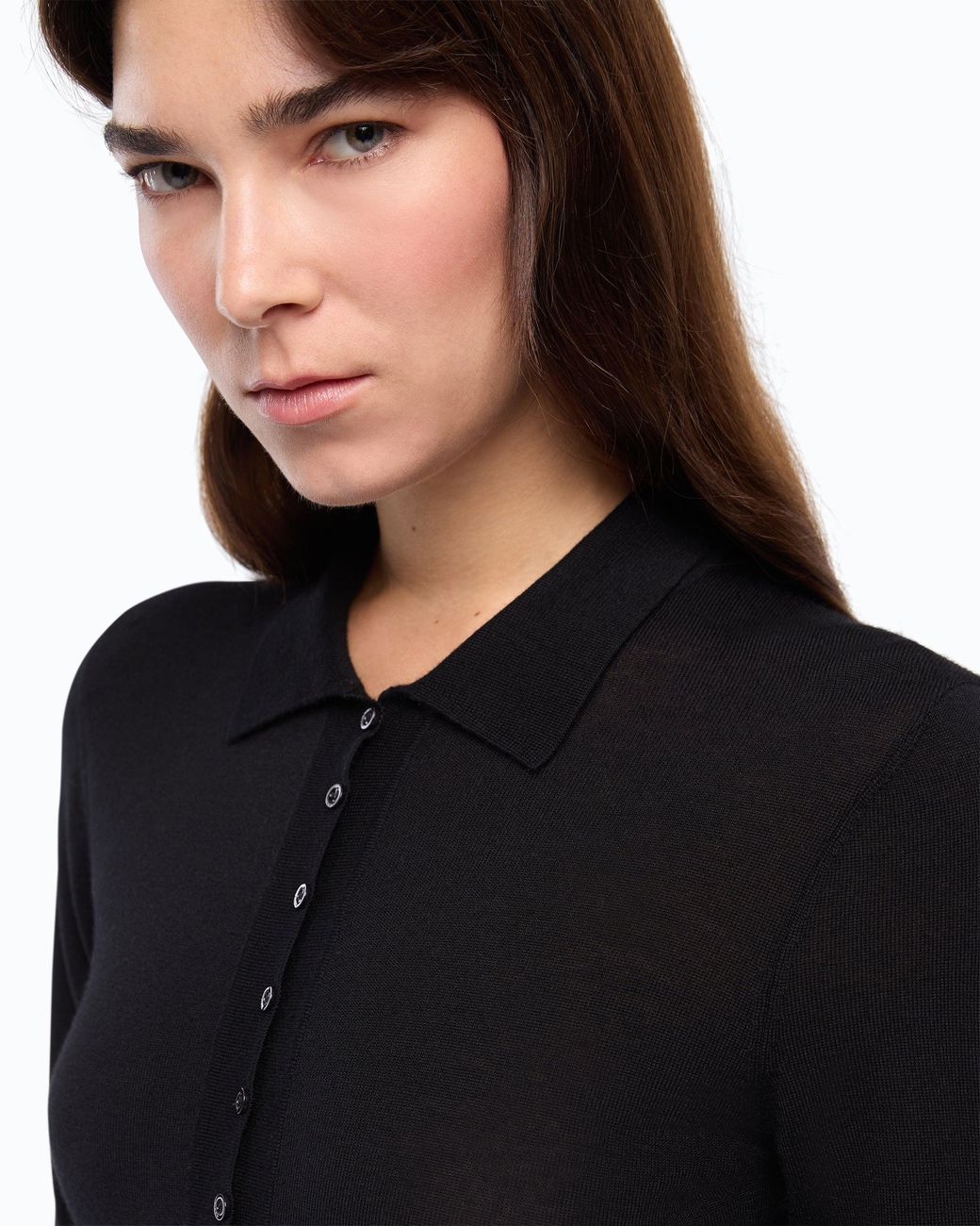 Pinko Black Merino Wool Bodysuit