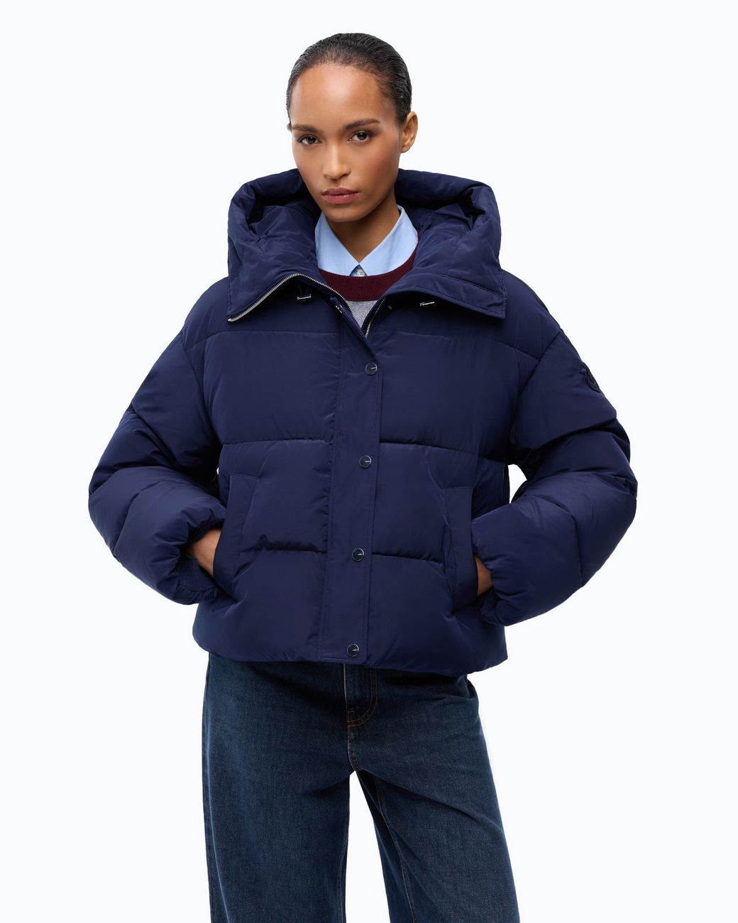 Pinko Blue Down Jacket