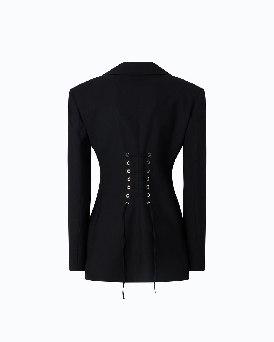 Pinko Black Slim-Fit Jacket With Bustier Design