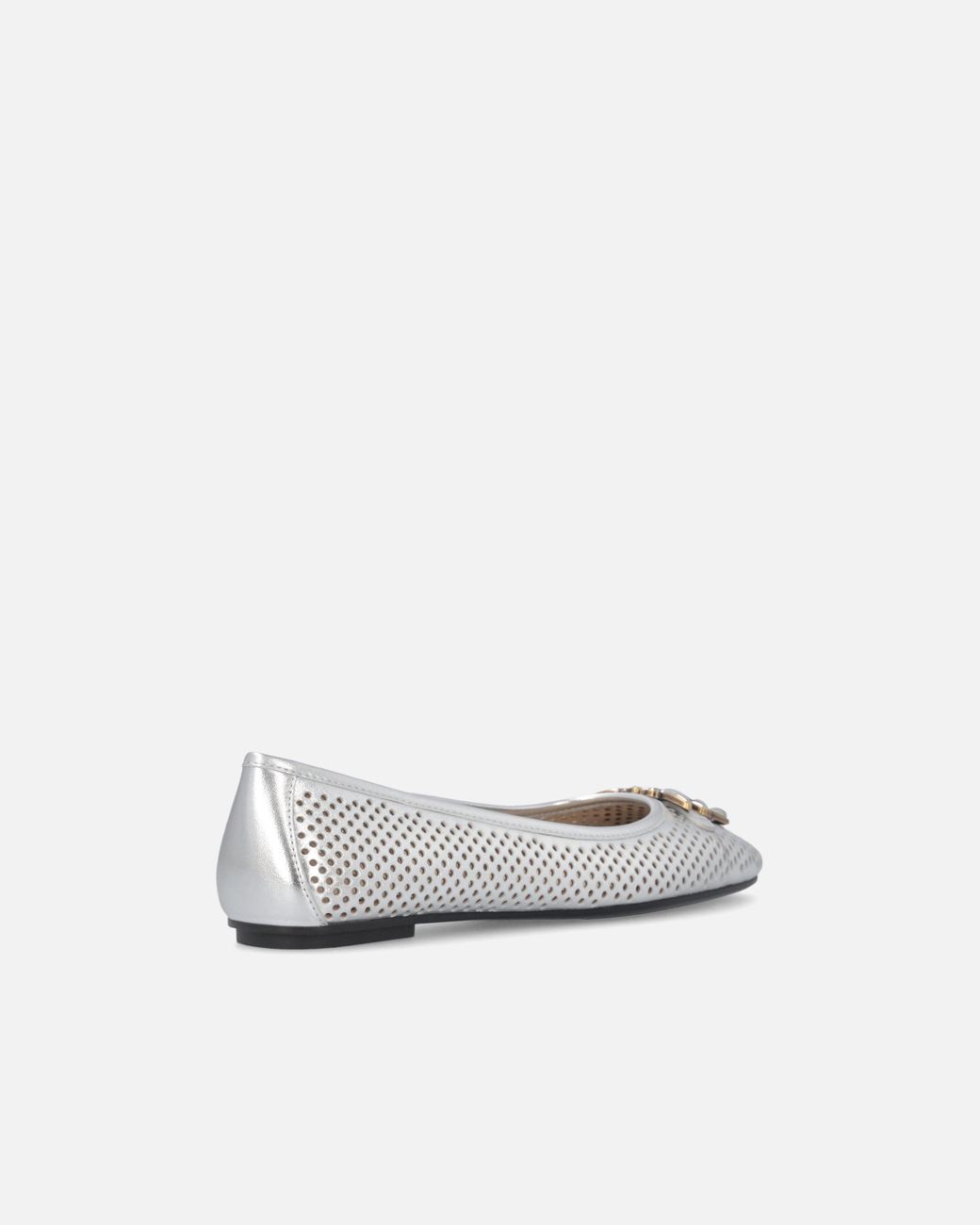 Pinko White Perforated Ballerinas