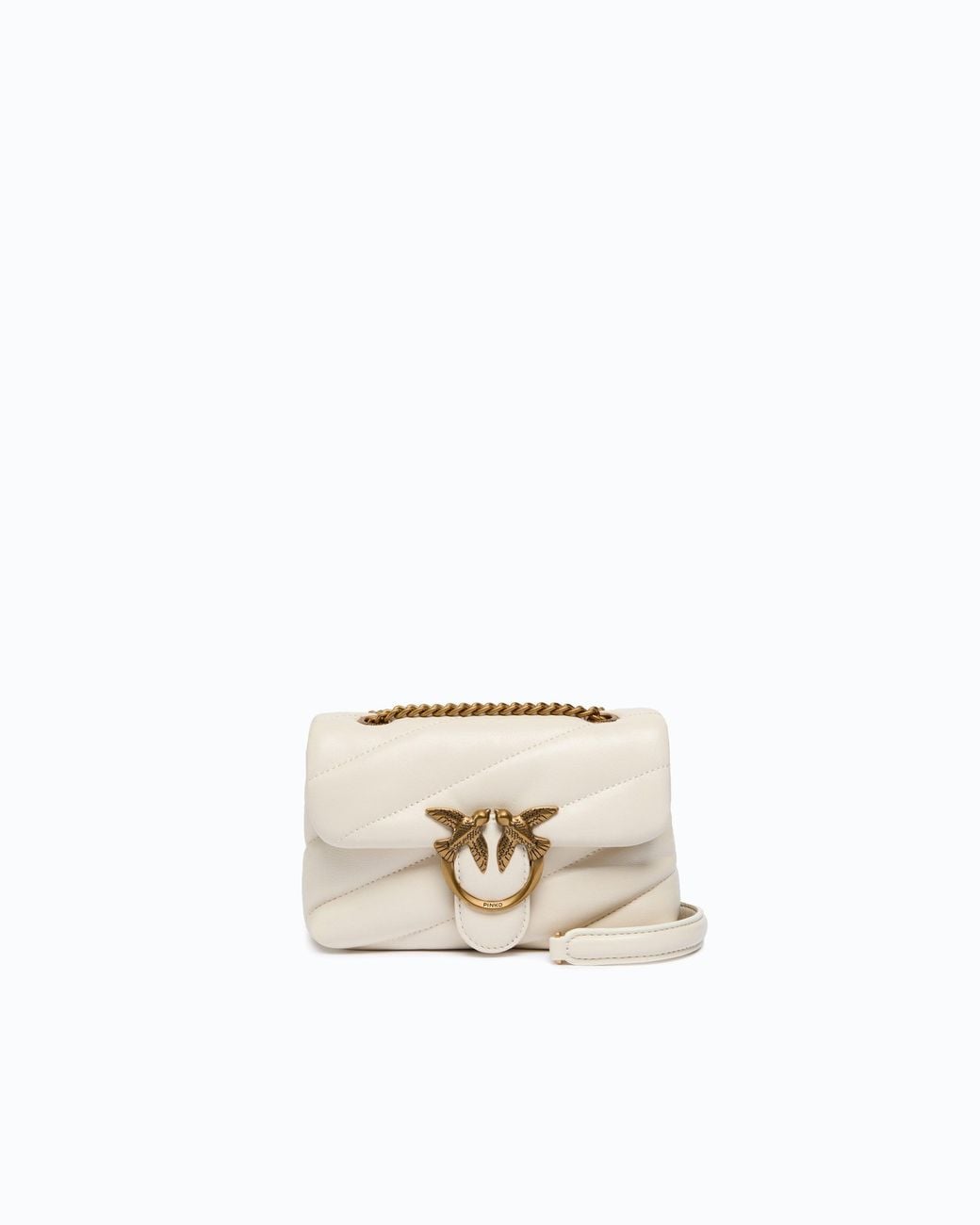 Pinko White Love Puff Baby Cl Sheep Nappa Ss26