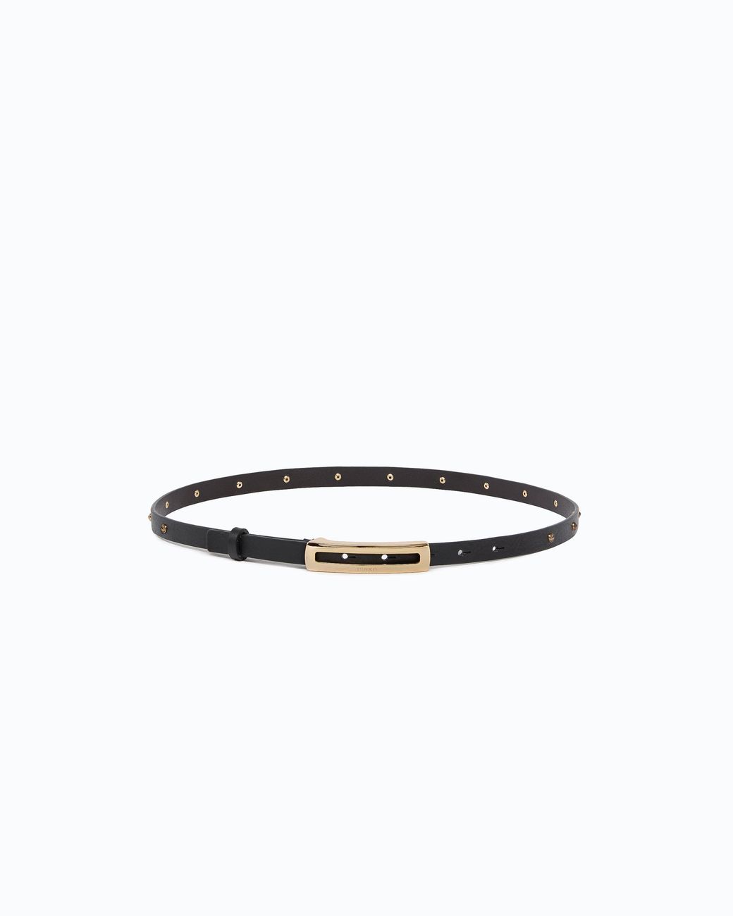 Pinko White Belt With Jewel Studs, 1 Cm