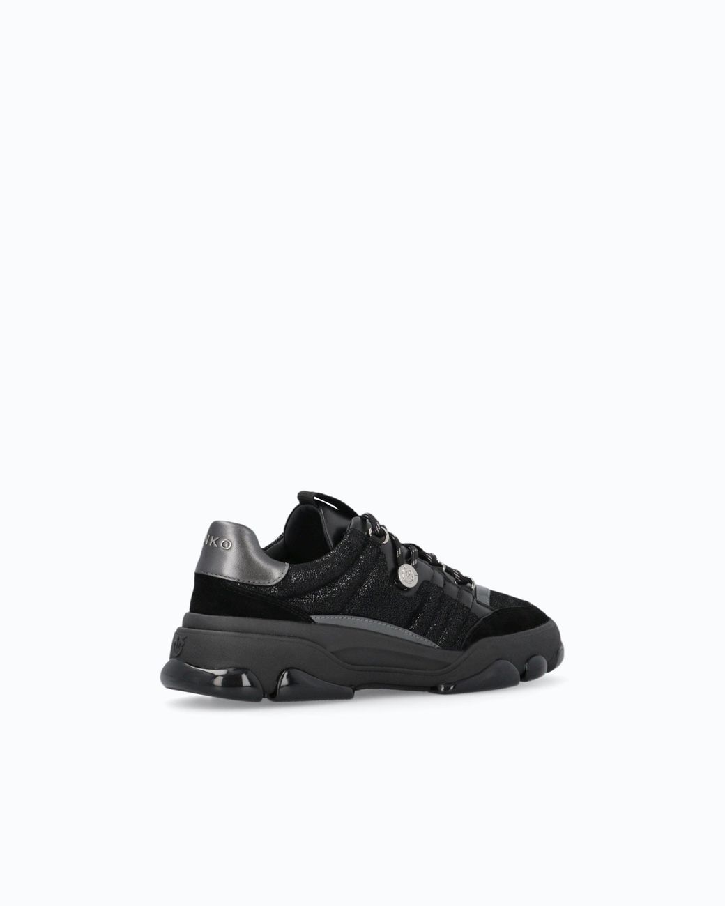 Pinko White Leather Sneakers With Trekking-Style Laces