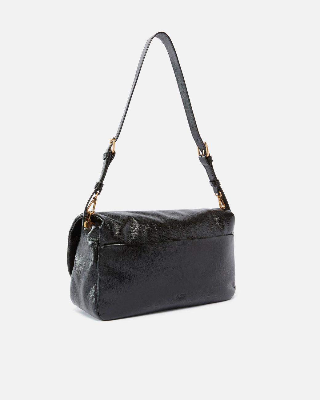 Pinko Black Love Bag Click Soft Horizontal Handle Medium Crossbody Bag