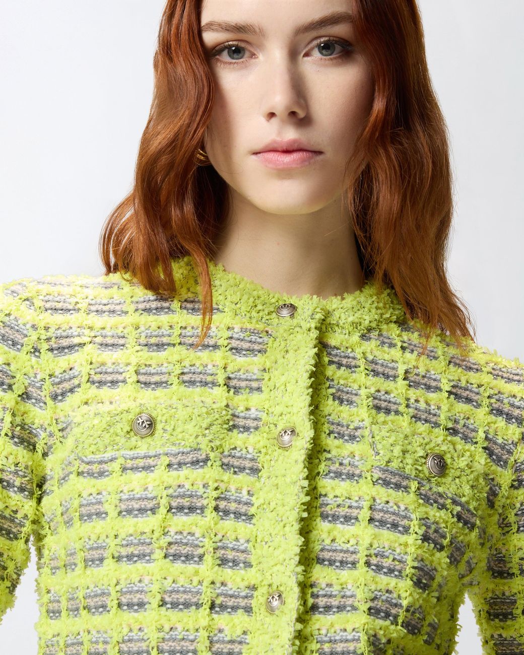 Pinko Green Cropped Jacket