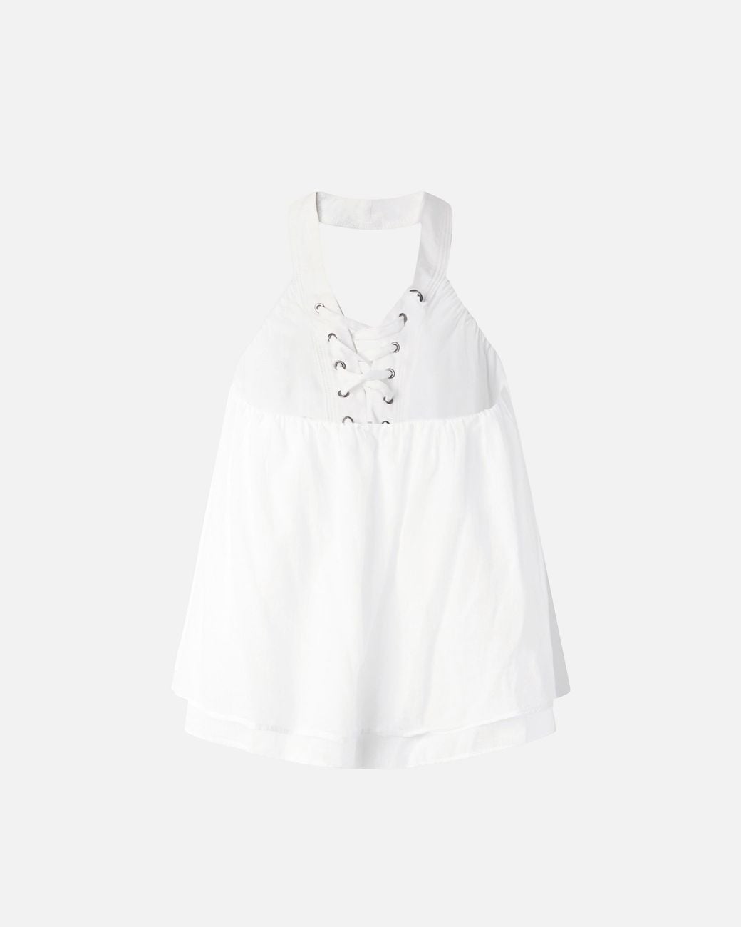 Pinko White Lightweight Top With Laces And Texan Details