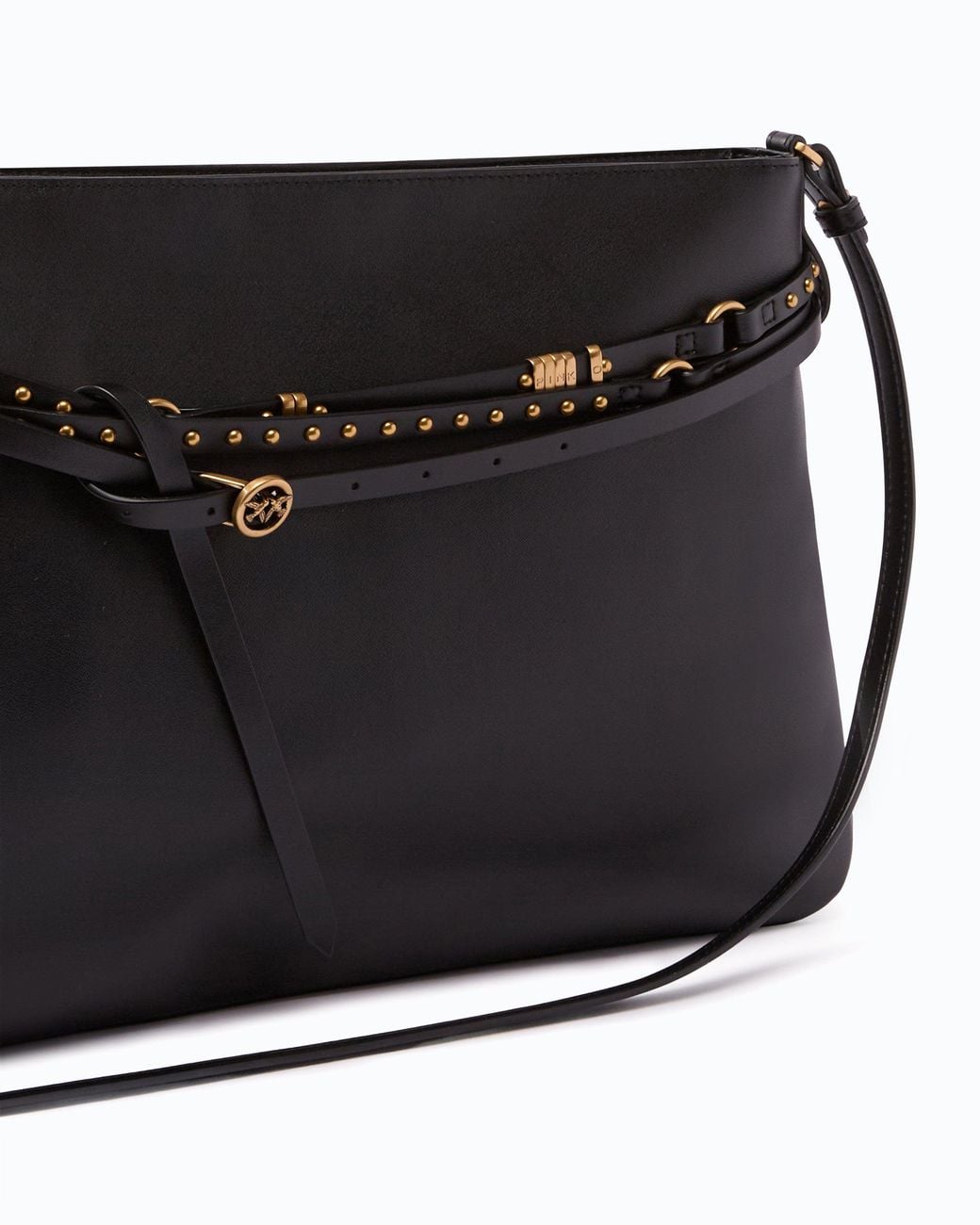 Pinko Black Belt Bag Big Large Shoulder Bag