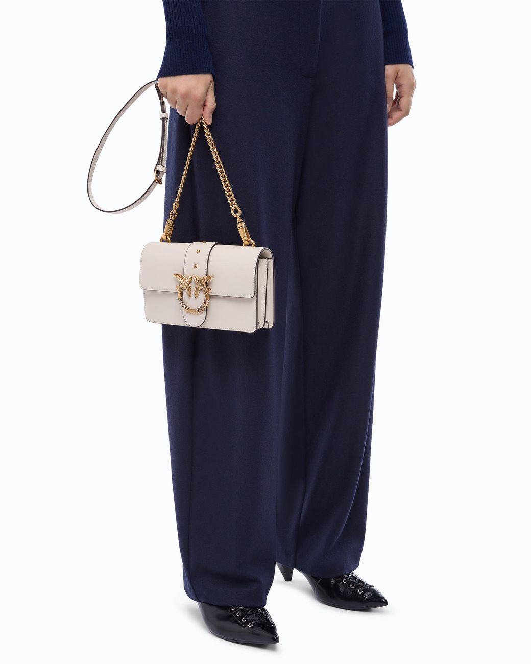 Pinko White Mini Love Bag One Crossbody Bag