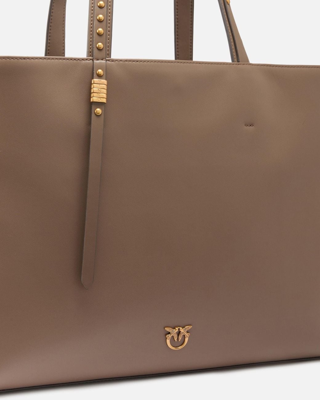 Pinko Multicolor Medium Leather Shopper Bag With Metal Details