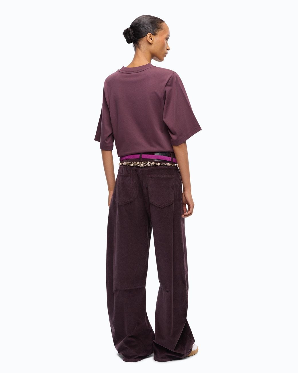 Pinko Purple T-Shirt With Wide Sleeves And Love Birds Logo