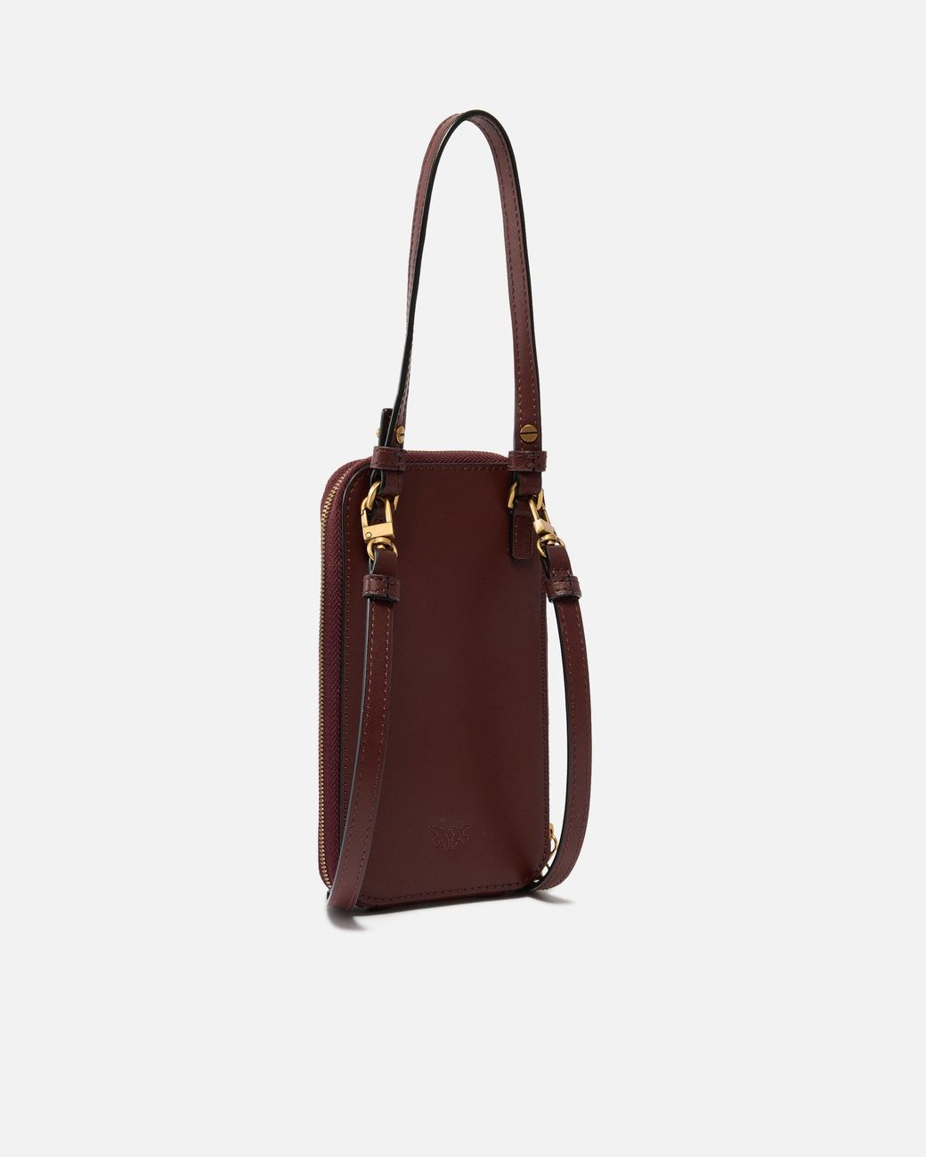 Pinko Red Zip-Around Leather Smartphone Case