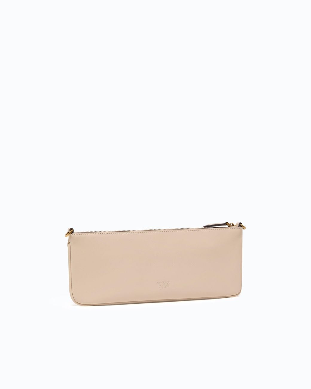 Pinko White New Horizontal Flat Leather Handbag