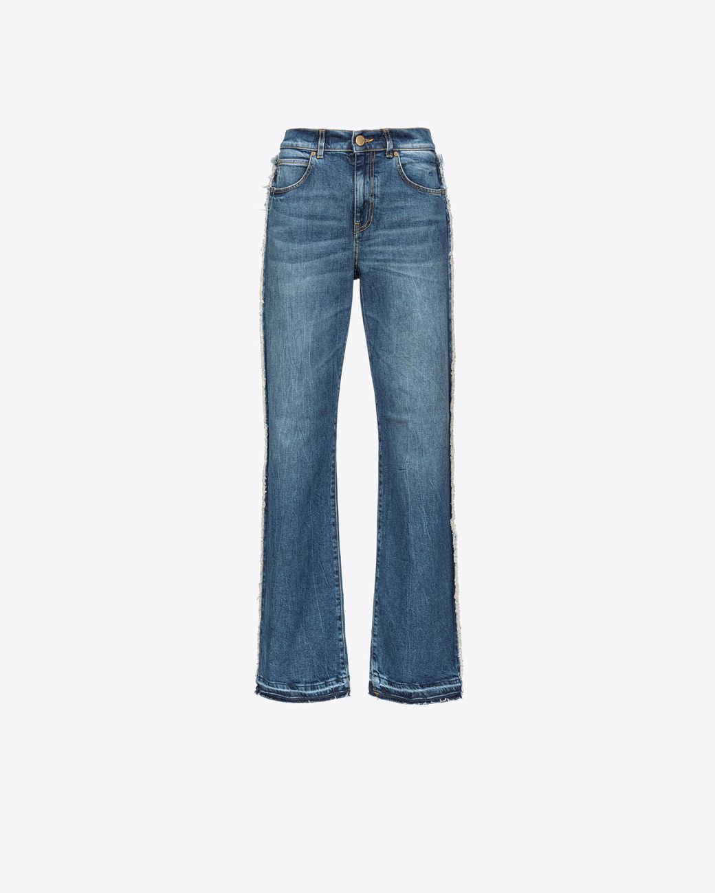Pinko Wide-Leg Jeans With Cut-Out in Blue | Lyst