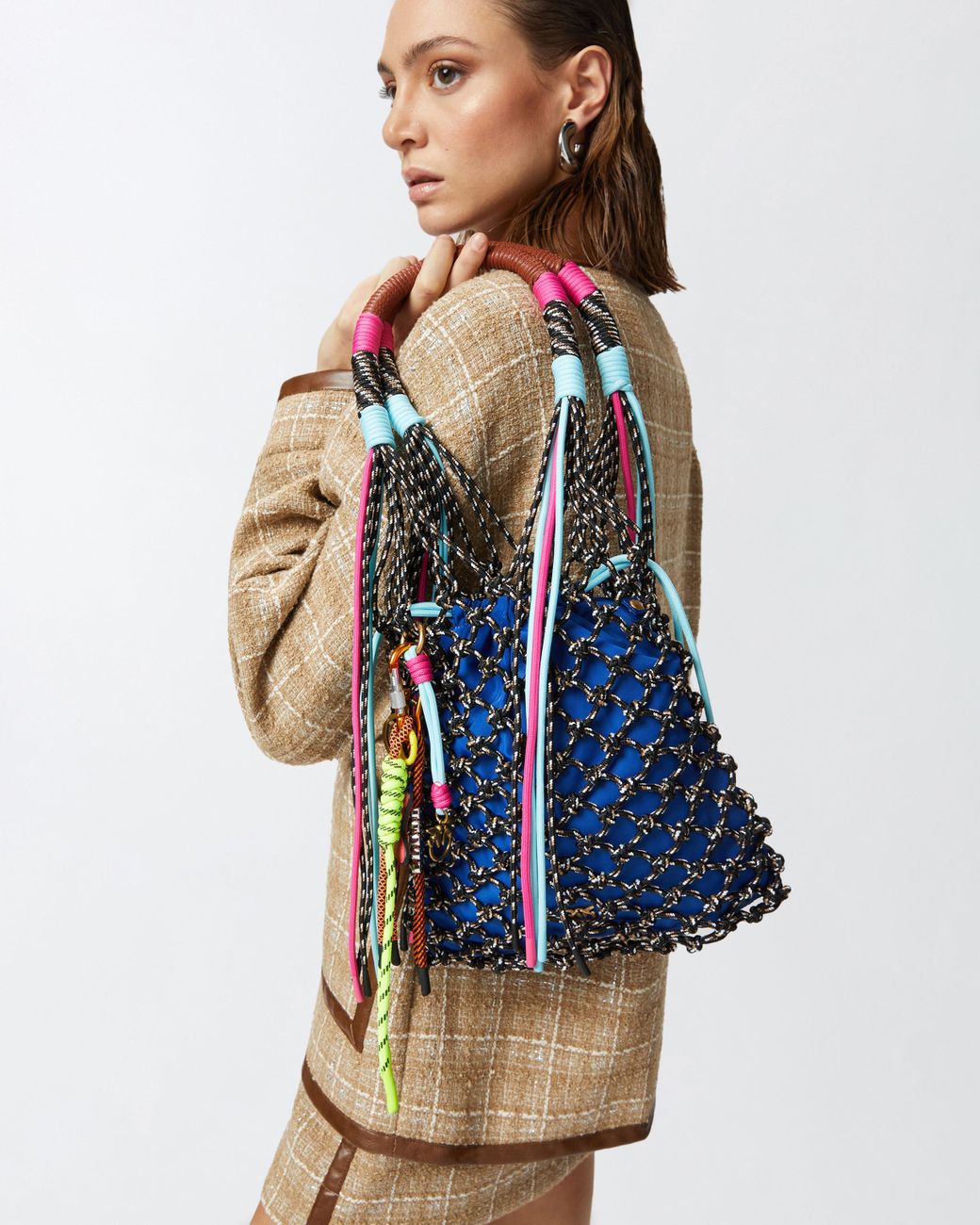 トートバッグ PINKO EVENING HANDBAG WITH MESH AND EYELETS Evening handbag with mesh and eyelets PINKO → Shop Online
