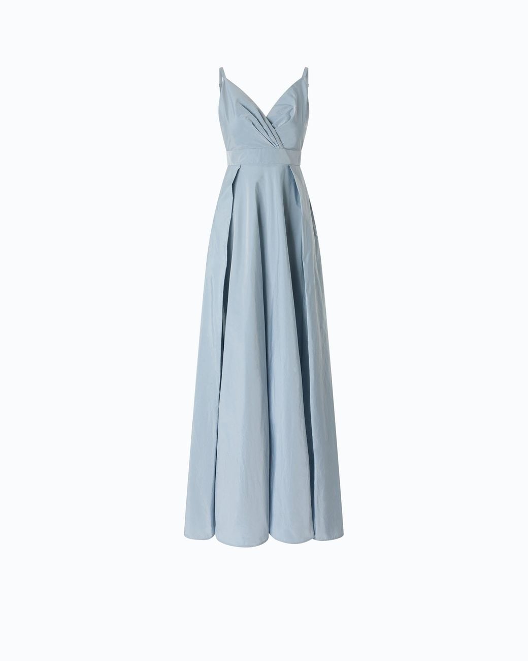 Pinko Blue Long Taffeta Dress With Slit