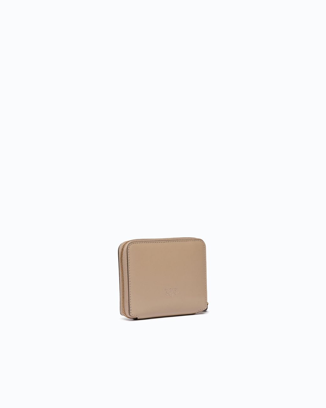 Pinko White Square Leather Zip-Around Purse