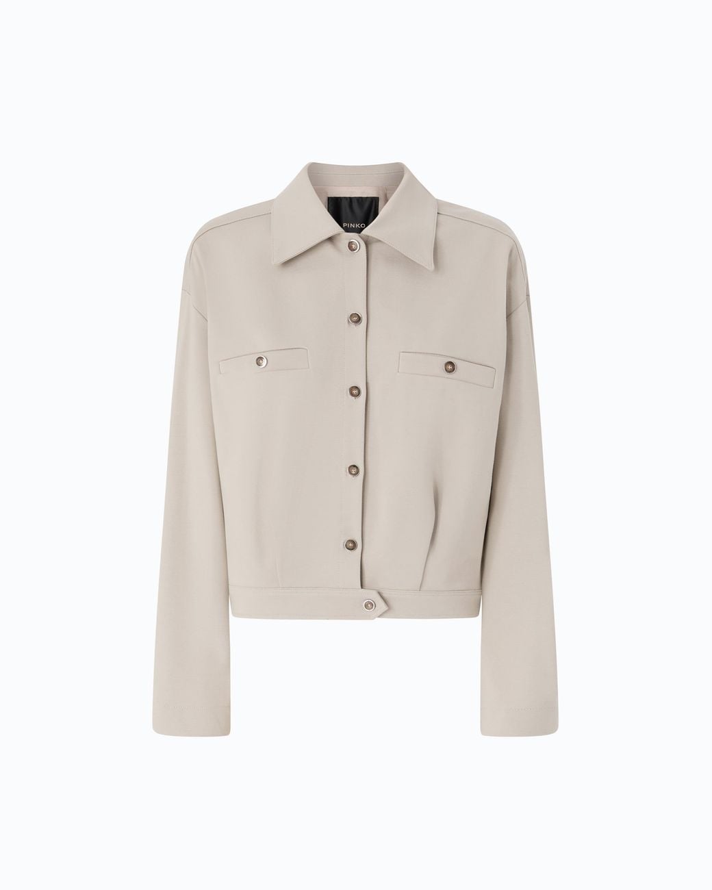 Pinko White Relaxed-Fit Overshirt