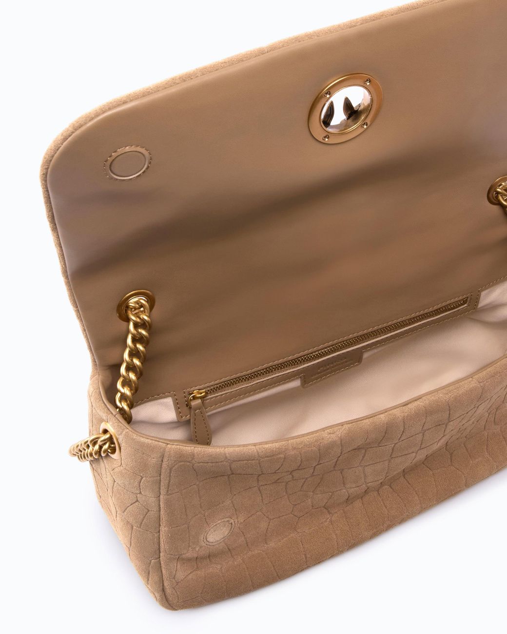 Pinko Natural Love Bag Click Soft Horizontal Medium Crossbody Bag