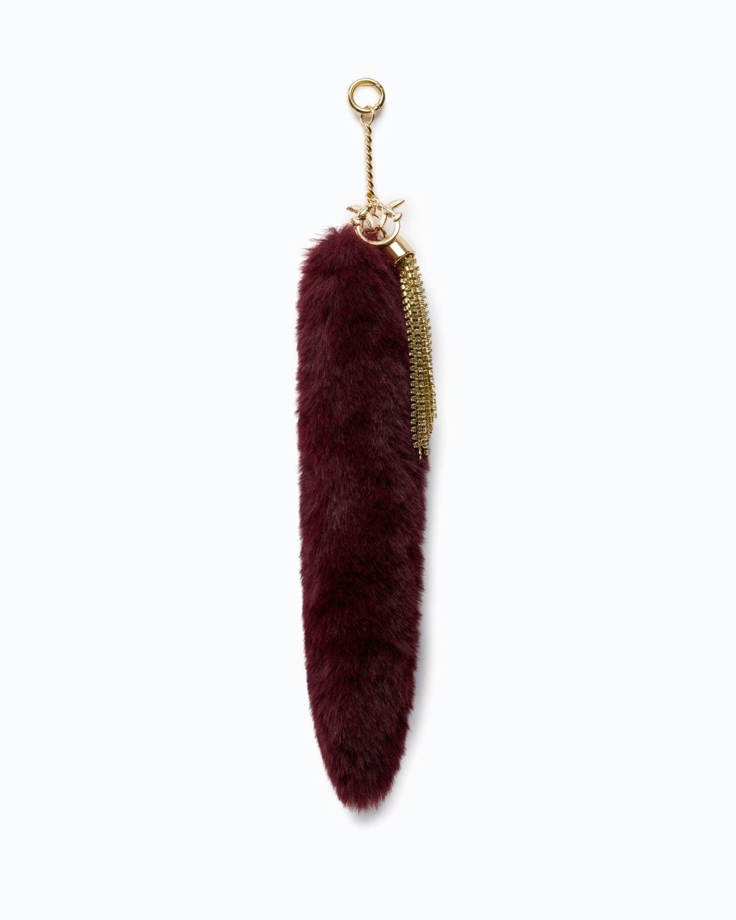 Pinko Purple Faux Fur Pendant Charm Keyring