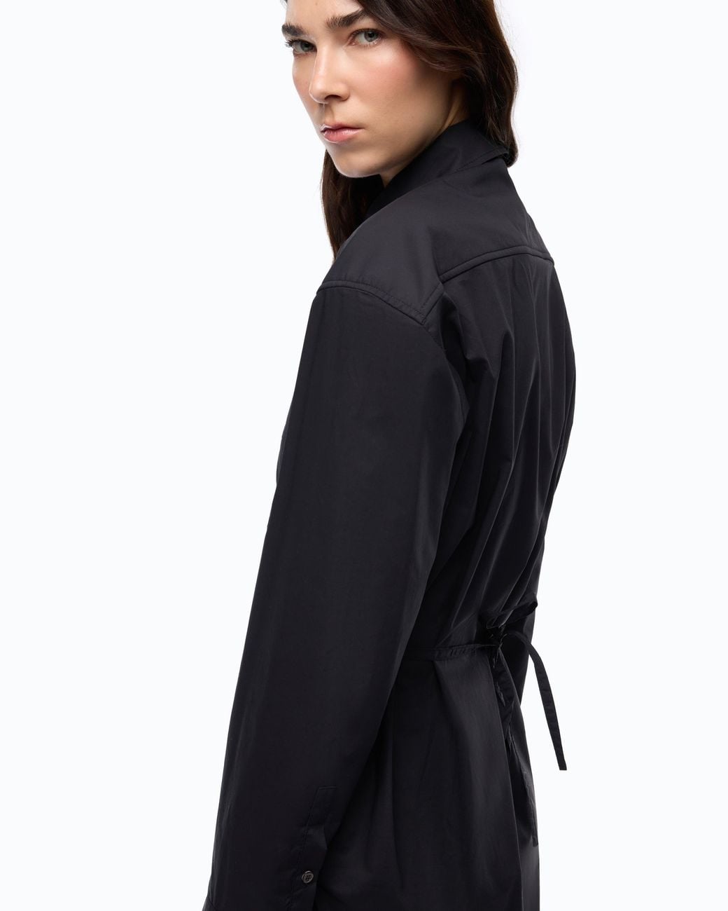 Pinko Black Slim-Fit Shirt With Drawstring