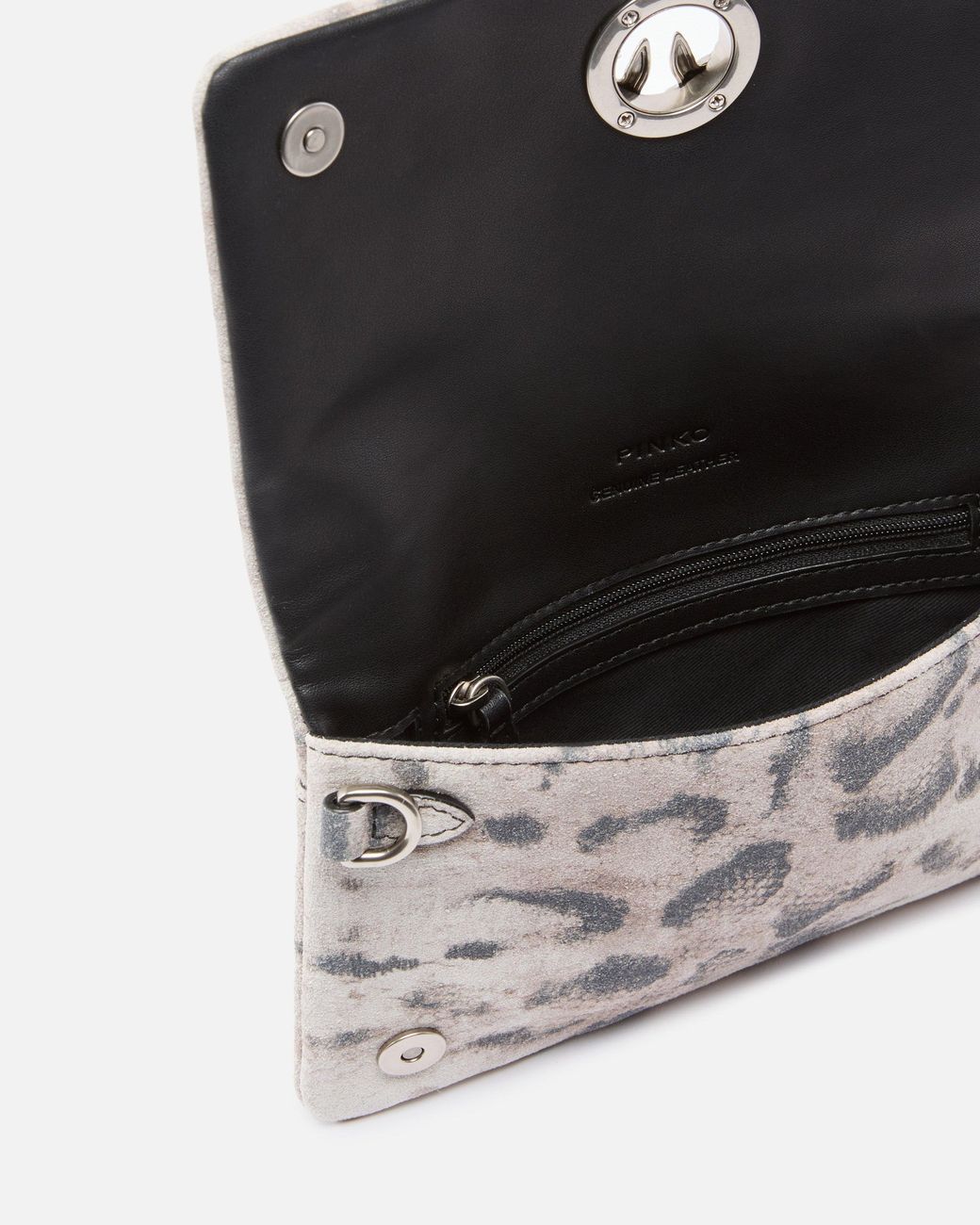 Pinko White Love Bag Click Soft Horizontal Mini Crossbody Clutch