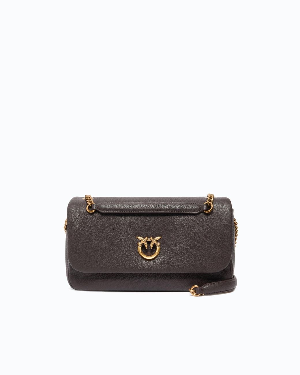 Pinko White Love Bag Click Soft Horizontal Medium Crossbody Bag