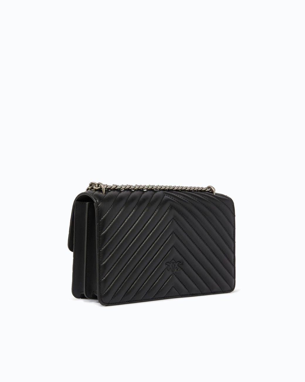 Pinko Black Classic Love Bag One Chevron