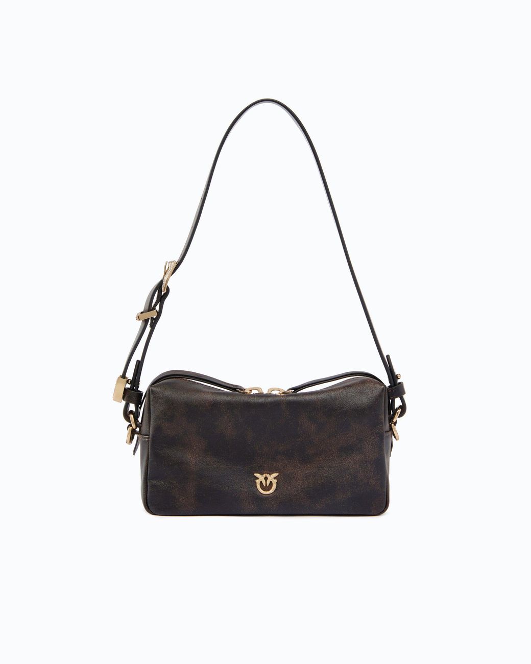 Pinko White Mini Crossbody Boston Bag