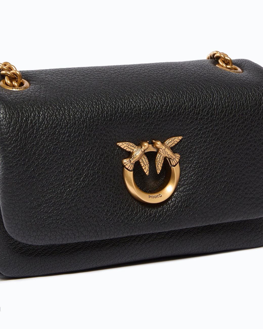 Pinko Black Mini Love Bag Click Soft Horizontal Crossbody Bag