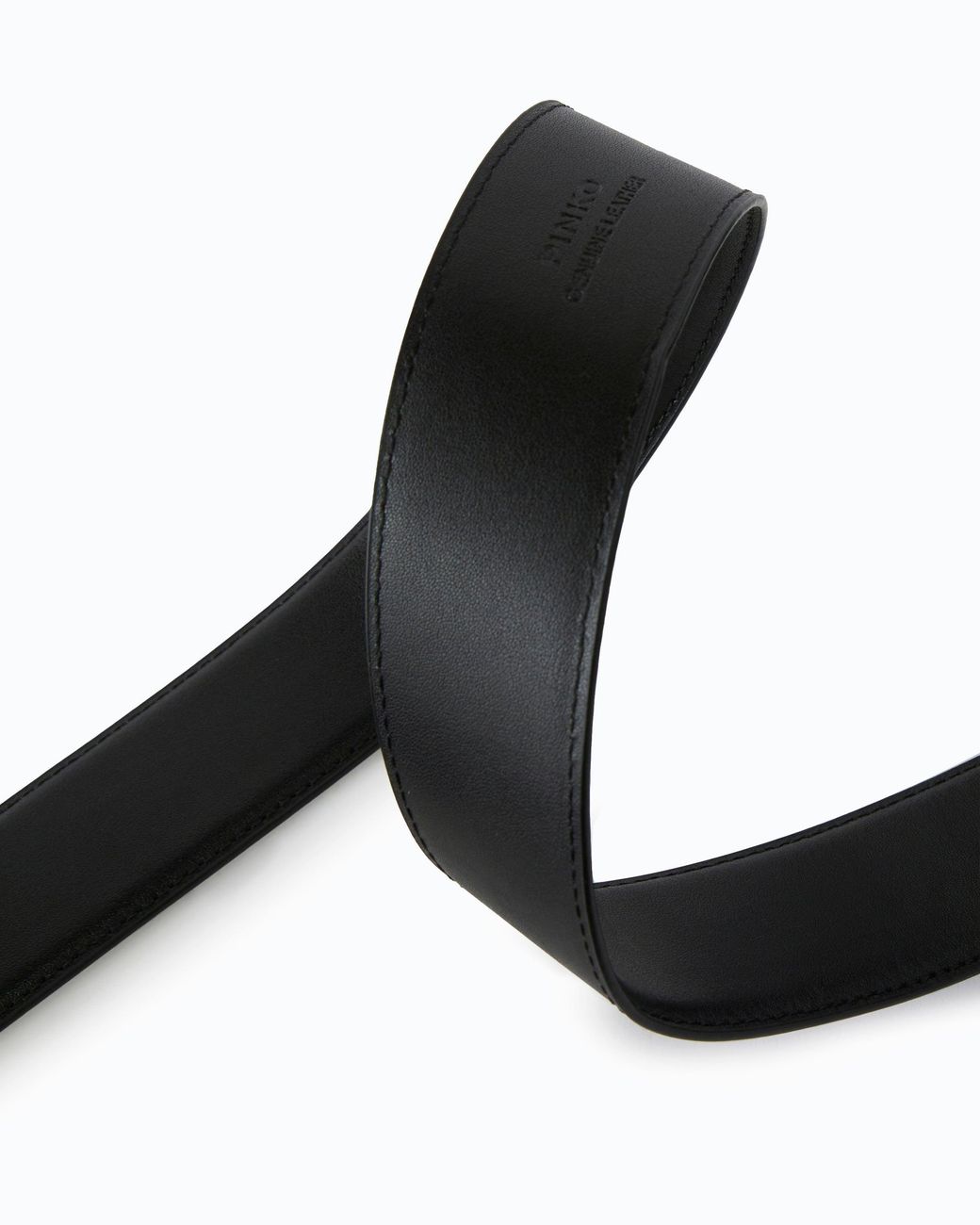 Pinko White Love Birds High Leather Belt 4Cm