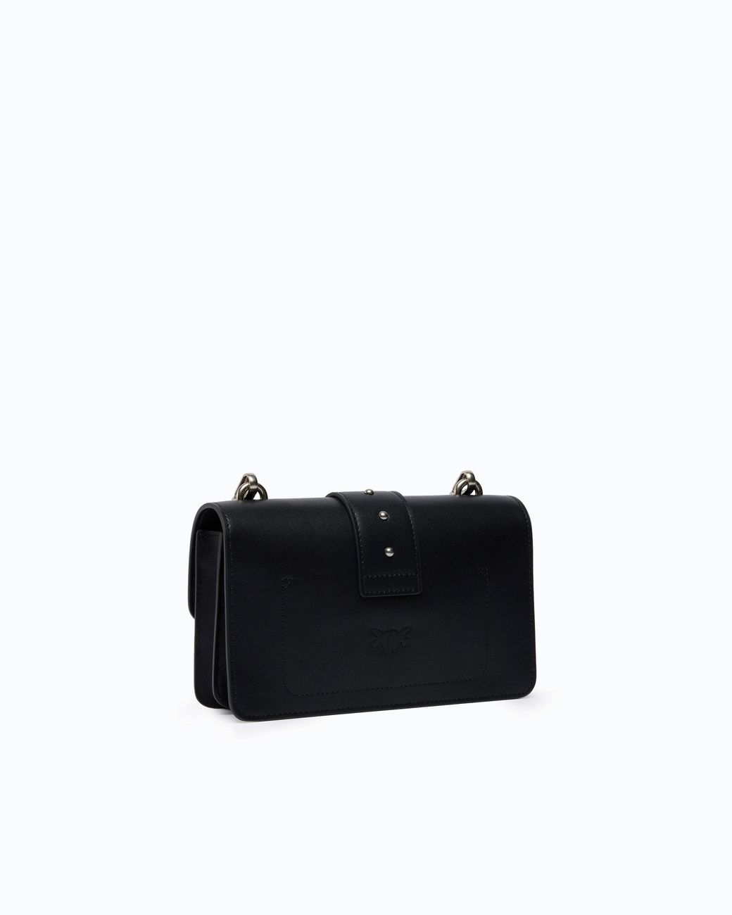 Pinko Black Love Bag One Small Crossbody Bag In Leather