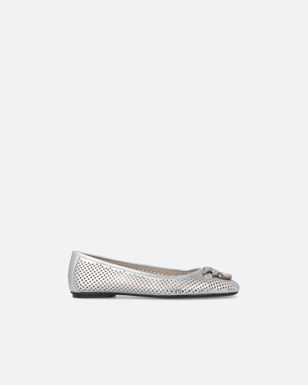 Pinko White Perforated Ballerinas