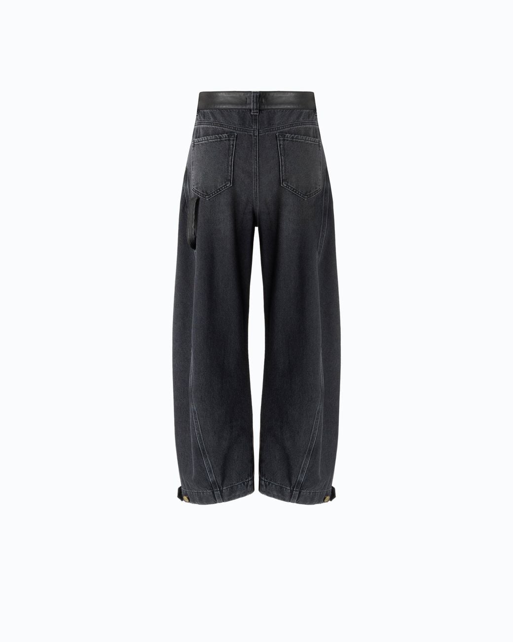 Pinko Blue Balloon-Fit Jeans With Coated Canvas Inserts